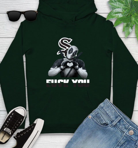 MLB Chicago White Sox Deadpool Love You Fuck You Baseball Sports Youth Hoodie 14