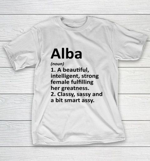 ALBA Definition Personalized Name Funny Christmas T-Shirt