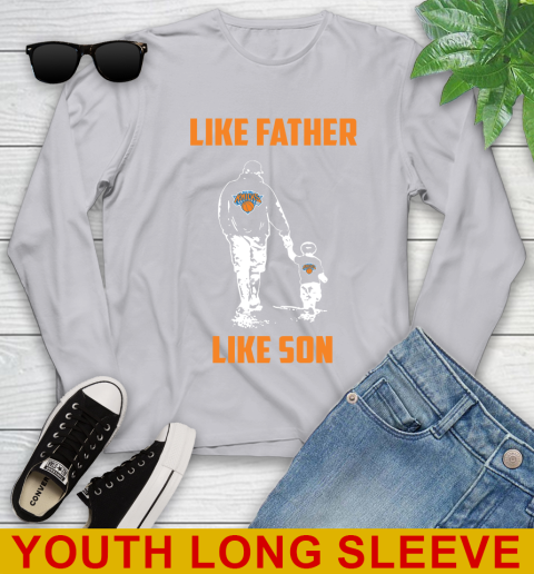 New York Knicks NBA Basketball Like Father Like Son Sports Youth Long Sleeve 5