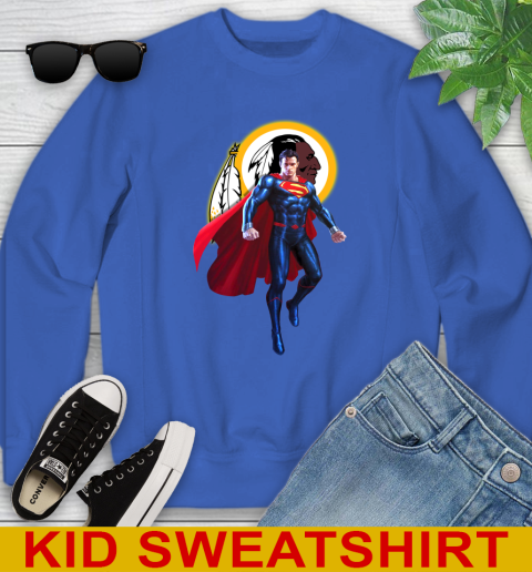 NFL Superman DC Sports Football Washington Redskins Youth Sweatshirt 7