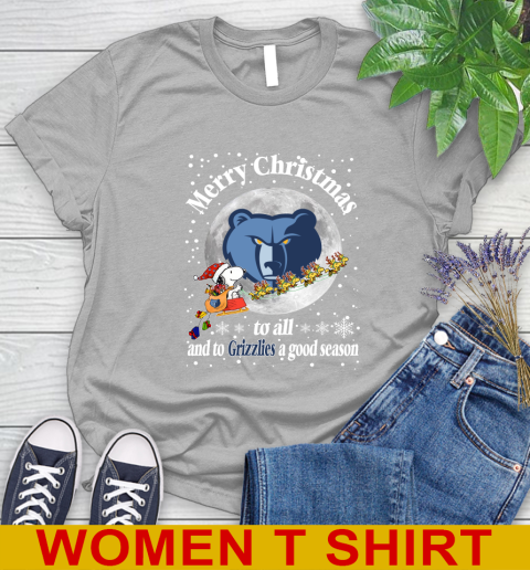 Memphis Grizzlies Merry Christmas To All And To Grizzlies A Good Season NBA Basketball Sports Women's T-Shirt 5