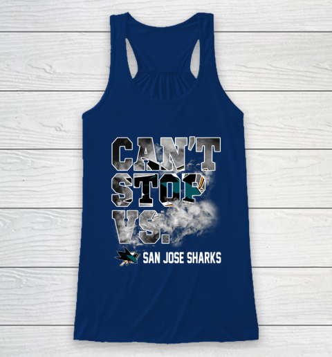 NHL San Jose Sharks Hockey Can't Stop Vs Racerback Tank 6