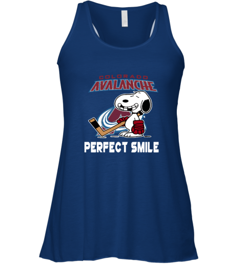 2n94 colorado avalanche snoopy perfect smile the peanuts flowy tank 32 front true royal
