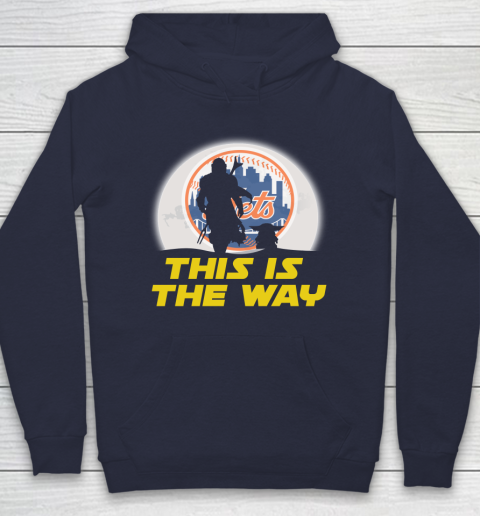 New York Mets MLB Baseball Star Wars Yoda And Mandalorian This Is The Way Hoodie 2
