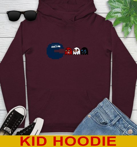 Seattle Seahawks NFL Football Pac Man Champion Youth Hoodie 7