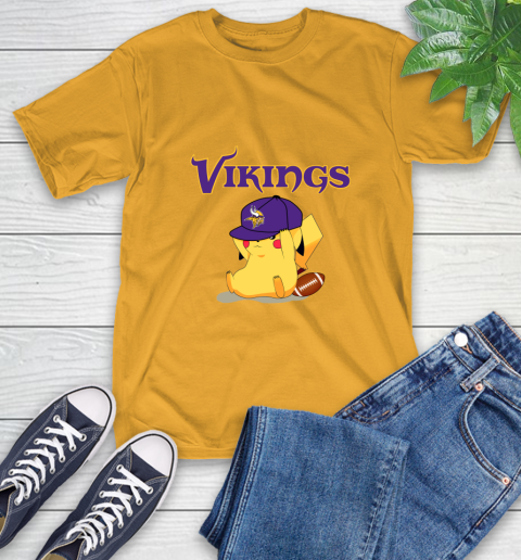 NFL Pikachu Football Sports Minnesota Vikings T-Shirt 3