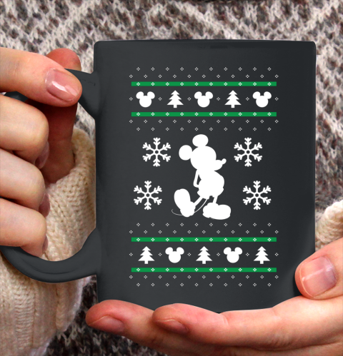 Disney Mickey Mouse Christmas Ugly Sweater Style Ceramic Mug 11oz