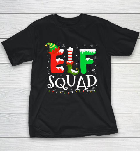Elf Family Christmas Matching Pajamas Xmas Elf Squad Youth T-Shirt
