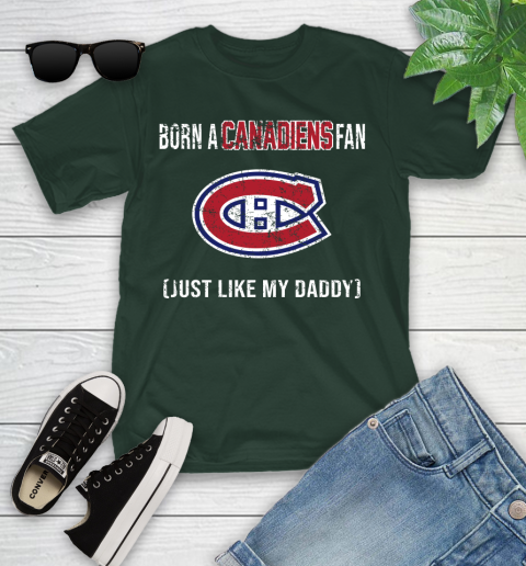 NHL Montreal Canadiens Hockey Loyal Fan Just Like My Daddy Shirt Youth T-Shirt 4