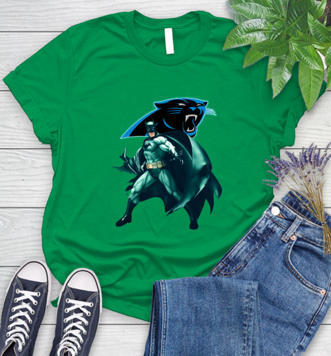 NFL Batman Football Sports Carolina Panthers Women's T-Shirt 6