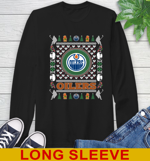 Edmonton Oilers Merry Christmas NHL Hockey Loyal Fan Long Sleeve T-Shirt