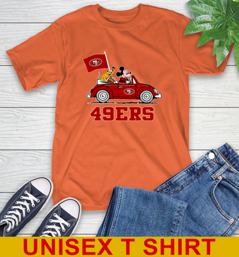 NFL Football San Francisco 49ers Pluto Mickey Driving Disney Shirt T-Shirt 5