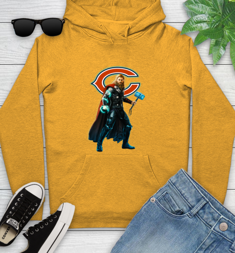 NFL Thor Avengers Endgame Football Chicago Bears Youth Hoodie 3