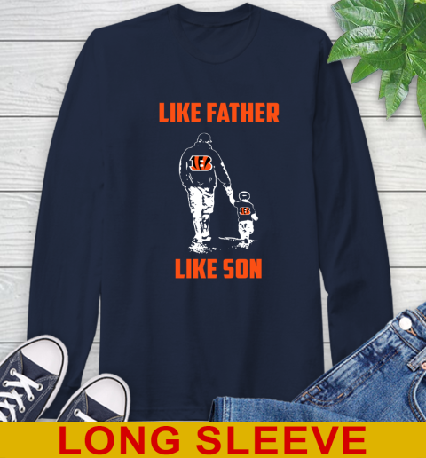 Cincinnati Bengals NFL Football Like Father Like Son Sports Long Sleeve T-Shirt 3