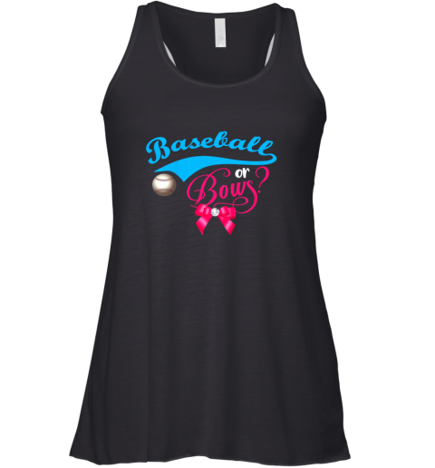 Cute Baseball or Bows Gender Reveal Party Racerback Tank