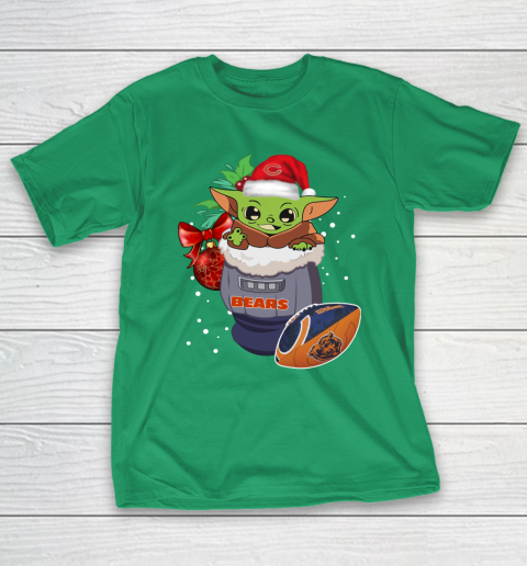 Chicago Bears Christmas Baby Yoda Star Wars Funny Happy NFL T-Shirt