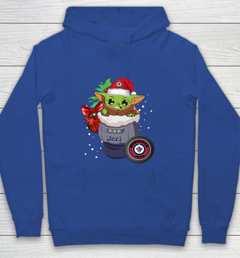 Winnipeg Jets Christmas Baby Yoda Star Wars Funny Happy NHL Youth Hoodie 8