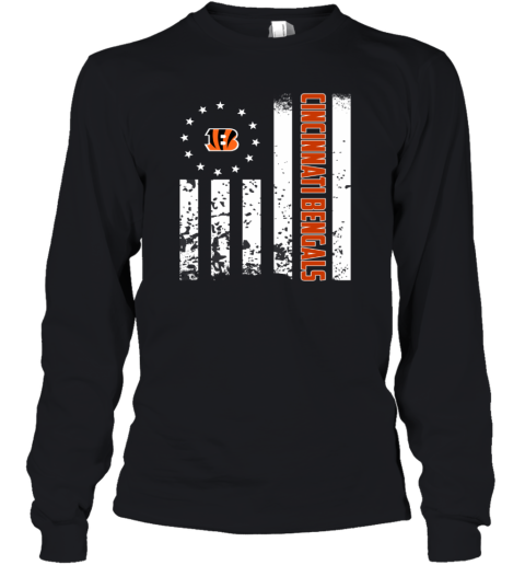 NFL Cincinnati Bengals American Flag Youth Long Sleeve