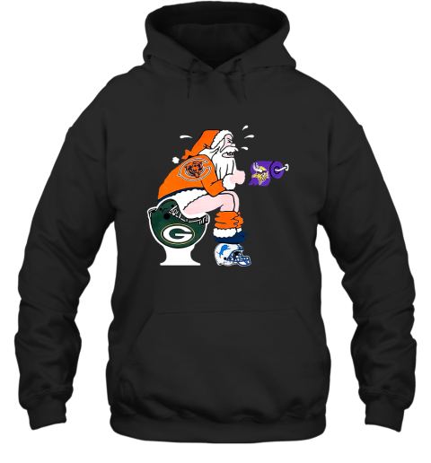 Santa Claus Chicago Bears toilet Christmas Crewneck Sweatshirt Hooded