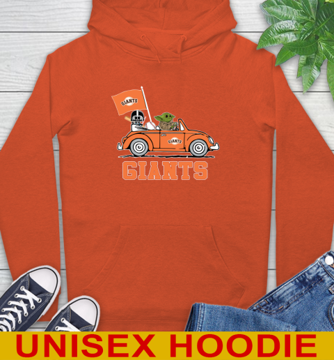 MLB Baseball San Francisco Giants Darth Vader Baby Yoda Driving Star Wars Shirt Hoodie 5
