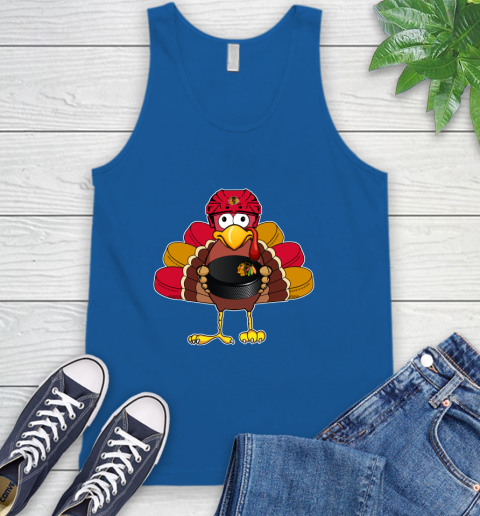 Chicago Blackhawks Turkey Thanksgiving Day Tank Top 5