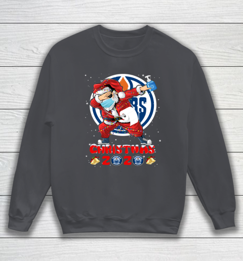 Edmonton Oilers Funny Santa Claus Dabbing Christmas 2020 NHL Sweatshirt 4