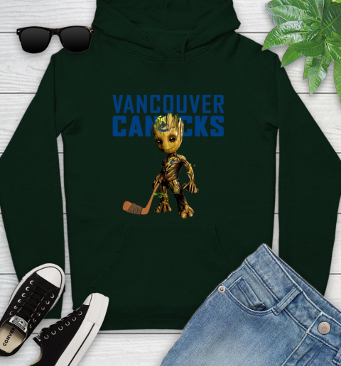 Vancouver Canucks NHL Hockey Groot Marvel Guardians Of The Galaxy Youth Hoodie 13