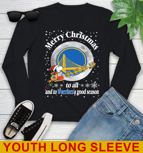 Golden State Warriors Merry Christmas To All And To Warriors A Good Season NBA Basketball Sports Youth Long Sleeve