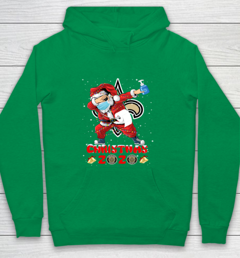 New Orleans Saints Funny Santa Claus Dabbing Christmas 2020 NFL Youth Hoodie 4
