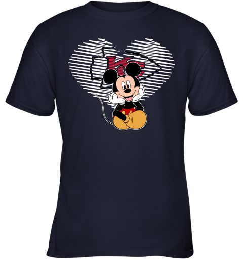 NFL Kansas City Chiefs The Heart Mickey Mouse Disney Football T Shirt o7YHFpPnvuq youth t shirt 26 95 151514 front navy