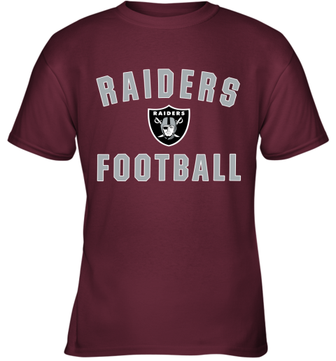 Oakland Raiders NFL Pro Line Black Team Lockup Youth T-Shirt 