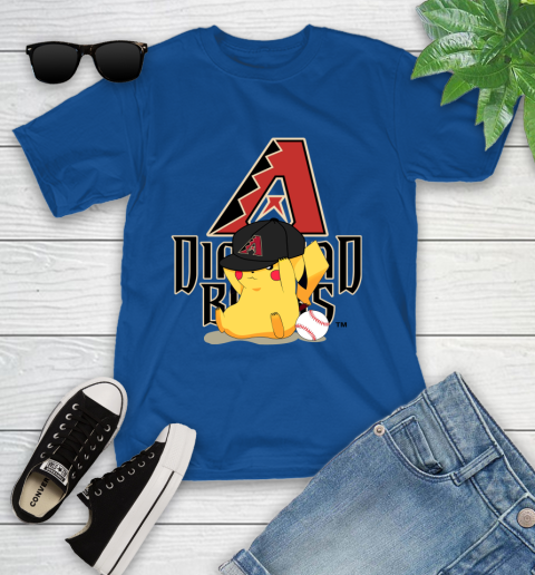MLB Pikachu Baseball Sports Arizona Diamondbacks Youth T-Shirt 9