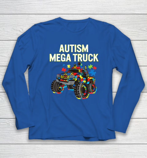 Autism Mega Truck Shirt Monster Truck Autism Awareness Long Sleeve T-Shirt 5