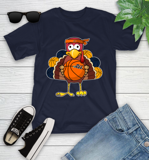 Utah Jazz Turkey thanksgiving day Youth T-Shirt 3