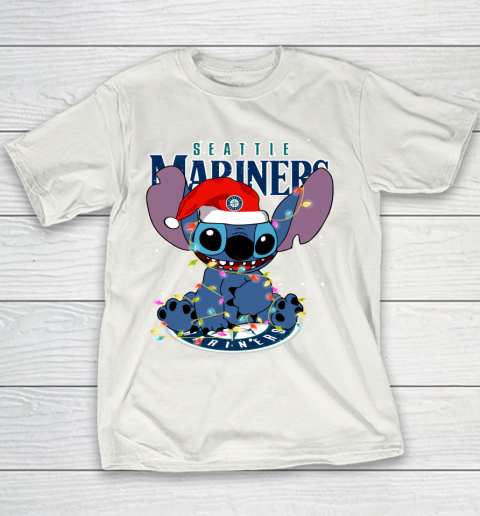 Seattle Mariners MLB noel stitch Baseball Christmas Youth T-Shirt