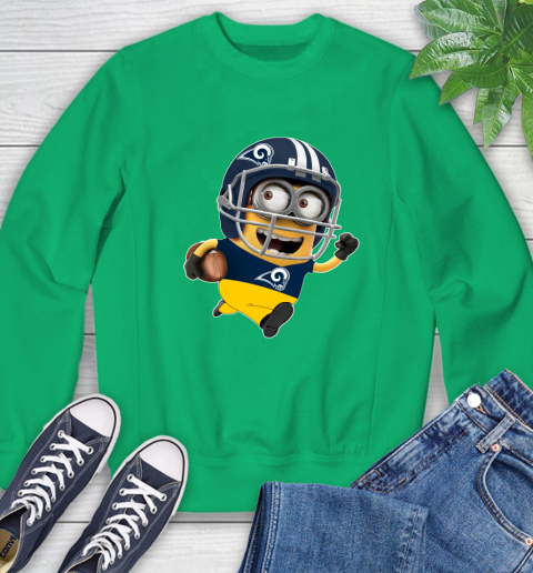 NFL Los Angeles Rams Minions Disney Football Sports Sweatshirt 6