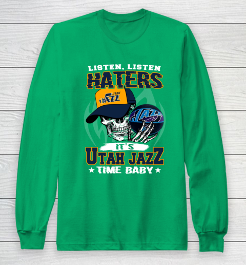 Listen Haters It is JAZZ Time Baby NBA Long Sleeve T-Shirt 4