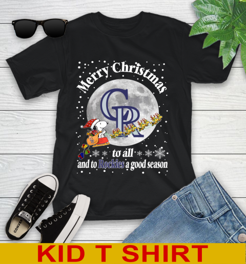 Colorado Rockies Merry Christmas To All And To Rockies A Good Season MLB Baseball Sports Youth T-Shirt
