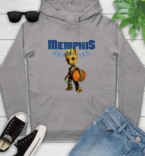 Memphis Grizzlies NBA Basketball Groot Marvel Guardians Of The Galaxy Youth Hoodie 6