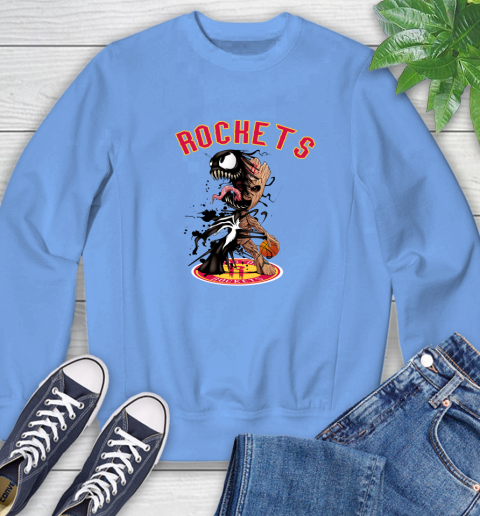NBA Houston Rockets Basketball Venom Groot Guardians Of The Galaxy Sweatshirt 11