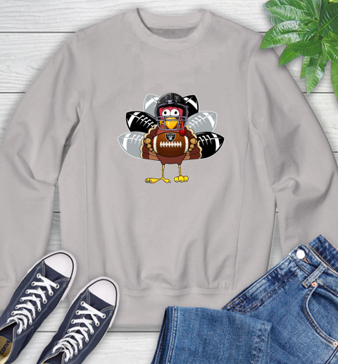 Oakland Raiders Turkey Thanksgiving Day Sweatshirt 12