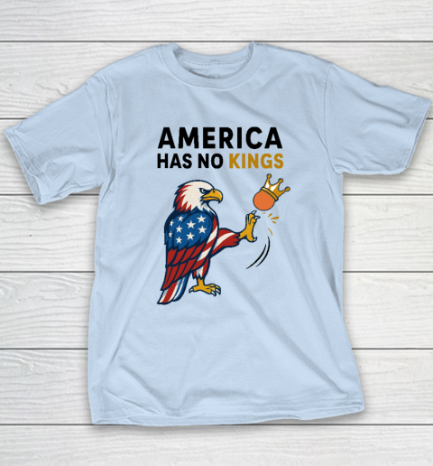 America Has No Kings Eagle Kick Orange Anti Trump Youth T-Shirt 5