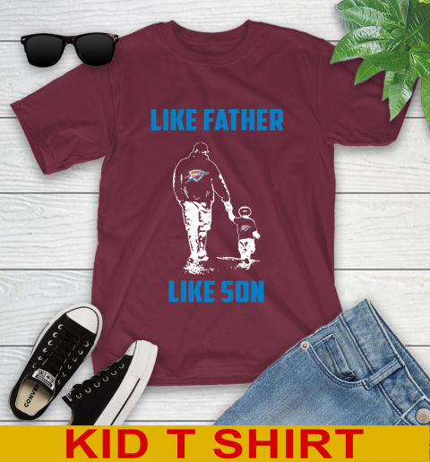 Oklahoma City Thunder NBA Basketball Like Father Like Son Sports Youth T-Shirt 5