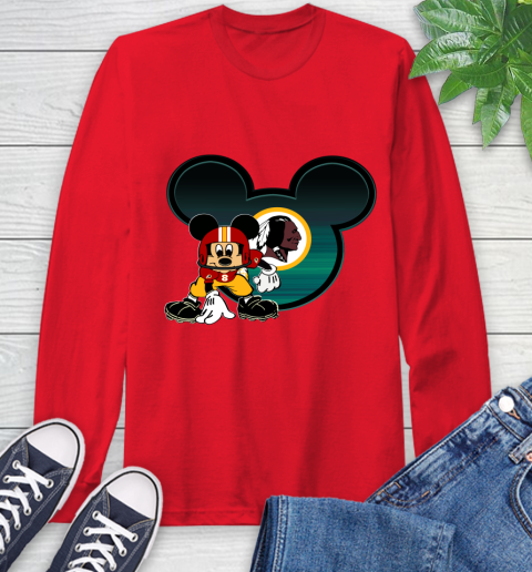NFL Washington Redskins Mickey Mouse Disney Football T Shirt Long Sleeve T-Shirt 10
