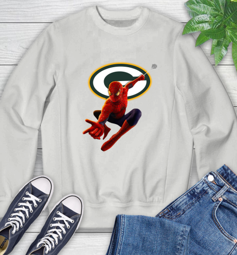 NFL Spider Man Avengers Endgame Football Green Bay Packers Sweatshirt 5