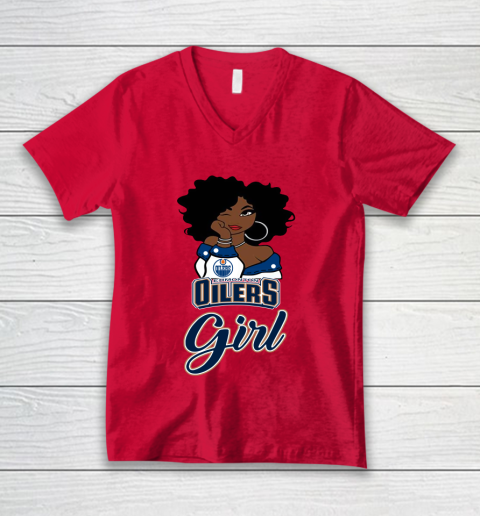 Edmonton Oilers Girl NHL V-Neck T-Shirt 7