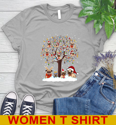 Pug dog pet lover light christmas tree shirt 89