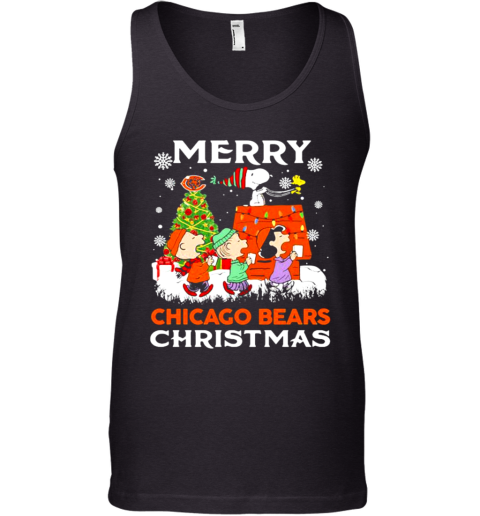 Merry Chicago Bears Christmas Snoopy Peanuts Tank Top