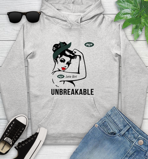 NFL New York Jets Girl Unbreakable Football Sports Youth Hoodie