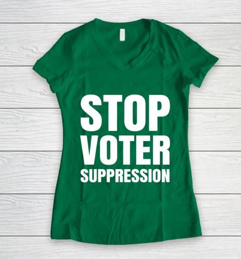 Black Voters Matter Protect The Vote Stop Voter Suppression Women's V-Neck T-Shirt 3